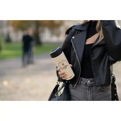 Термокружка Ardest Coffee Time 450 мл нержавеющая сталь бежевый - фото 8