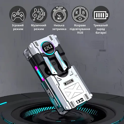 Бездротові навушники Inspire DX08 Silver - фото 2