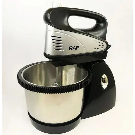 Стационарный миксер ручной RAF R.6661 комбайн с металлической вращающейся чашей 2л 800 Вт - фото 2