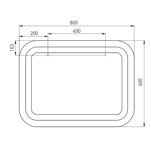 Дзеркало для ванної кімнати Volle 80x60 16-46-656 - фото 2