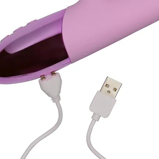 Вібратор-кролик Loveline Ultra Soft 22.5 см (бузковий) - фото 5