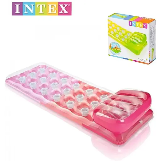 Надувний матрац Intex 58890 Рожевий "Мода". Розміром 188x71см - фото 2
