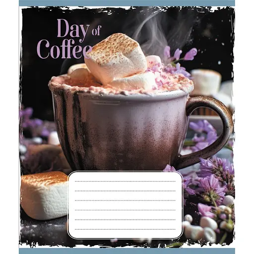 Тетрадь общая День с кофе 048-600193L-5 в линию, 48 листов