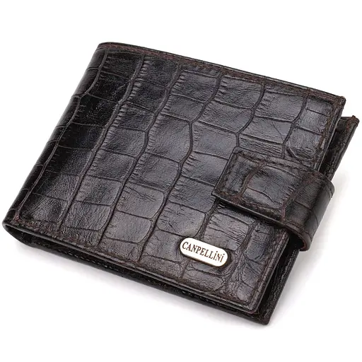 Мужской кожаный кошелек Canpellini 11х8.3х1 см acs0025709 - фото 1