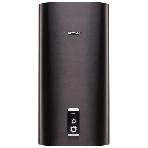 Водонагрівач Willer Grand, 2 кВт, сухий ТЕН, 50 л, прямокутний, вертикальний, чорний алюміній (EV50DR) - фото 1
