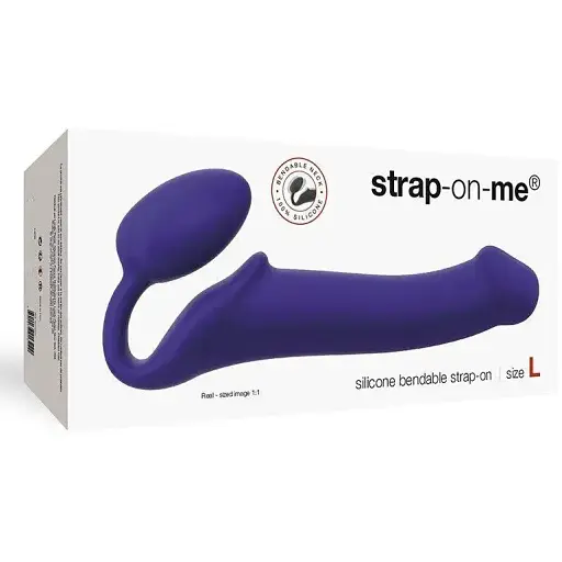 Безремневий страпон Strap-On-Me Violet L повністю регульований діаметр 3.7 см - фото 5