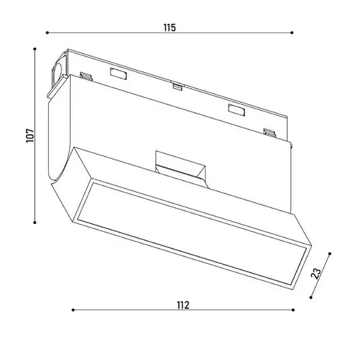 Светильник магнитный трековый KLOODI KDMG-BOOK112 PC 6W 4K WH - фото 2