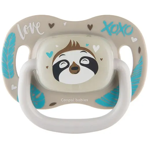 Пустышка силиконовая круглая Canpol babies Exotic Animals 6-18 месяцев в ассортименте (34/934_ru) - фото 2