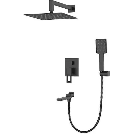 Душова система прихованого монтажу Koer KB-66009-05 KR3509, Чорний матовий - фото 1