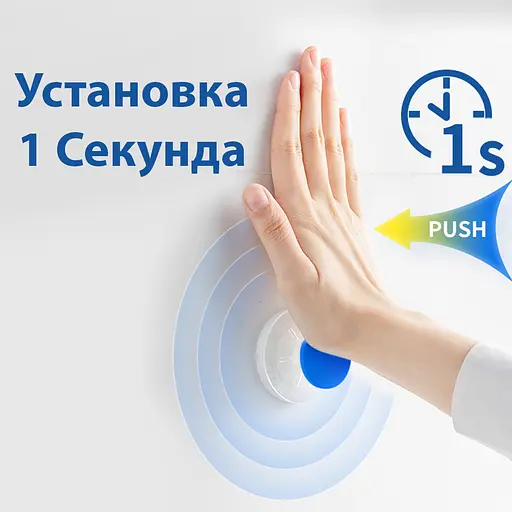 Крючки на вакуумных присосках Aquatica s42 Ø40×40мм черный/белый (6шт) (9784282) - фото 4