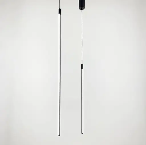 Линейные подвесные светильники в черном каркасе длиной 60 см | Line F | Арт. J014/600 BK - фото 8