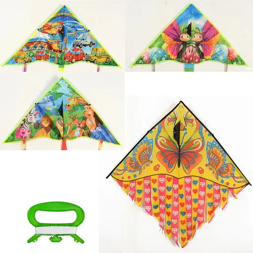 Повітряний змій, ширина 110 см, довжина 55 см, хвіст 65 см, MR0435 (В асортименті) - фото 2