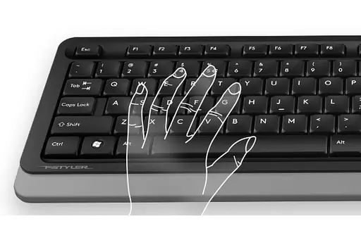 Комплект (клавиатура и мышь) A4Tech Fstyler FG1010 Wireless Black Grey - фото 3