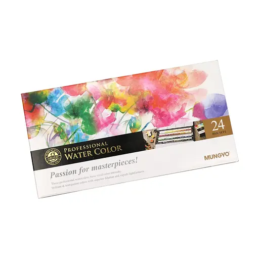 Набір акварельних фарб GALLERY в металічному пеналі 24кол кювета MUNGYO - фото 1