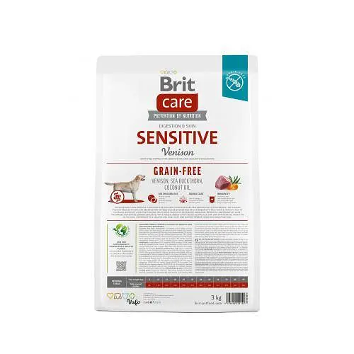 Сухой корм Brit Care Dog Grain-free Sensitive для собак с чувствительным пищеварением, беззерновой с олениной, 3 кг - фото 5