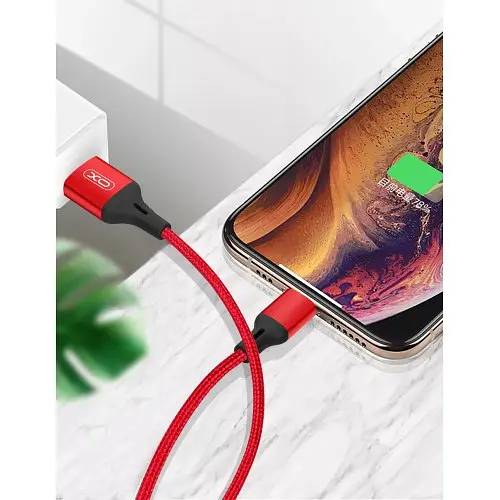 Кабель XO NB143 braided data cable Type-c 2 м Красный - фото 1