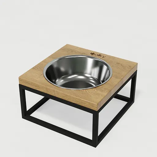 Hollky Base Solo M — миска на підставці для котів і середніх собак (1 × 0,8 л) - фото 2
