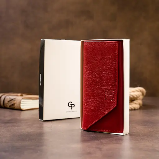 Женский кожаный кошелек-клатч Grande Pelle 20х10х2.5 см acs0015920 - фото 9