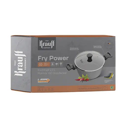 Кастрюля Krauff Fry Power со стеклянной крышкой 2.3 л (25-45-249) - фото 2