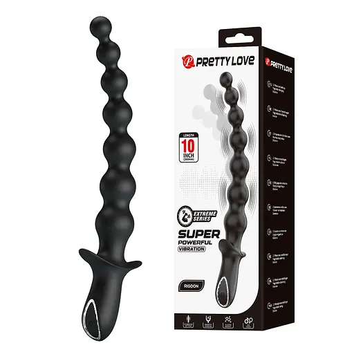 Анальний вібратор Pretty Love Dedron 26 см (чорний) - фото 15