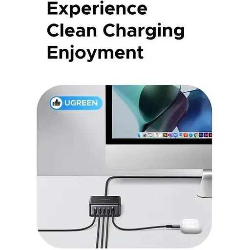 Зарядний пристрій 1 Ugreen X767 65W 5 Port GaN Desktop Fast Charger PPS QC4.0 PD3.0 для телефону 16 15 14 Pro Xiaomi - фото 4