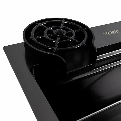 Кухонна мийка PVD чорна CM 75x46A Platinum Handmade Водоспад, Чорний - фото 7