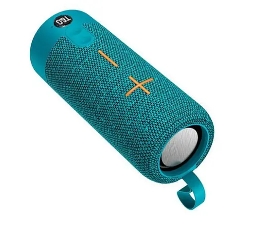 Портативная беспроводная Bluetooth-колонка TG-619C с мощным звучанием LED-подсветкой и ремешком для переноски Бирюзовый - фото 2