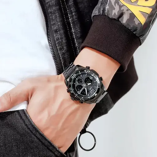 Наручний годинник чоловічий Skmei 1649 Black, 1649BK (18425) - фото 8