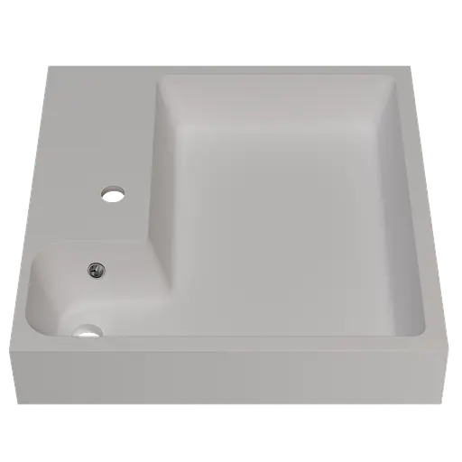 Раковина матовая над стиральной машиной Amidicon Breeze 60 600x600 з литого камня BREEZE_60_MAT, Белый матовый - фото 4