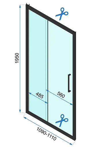 Душевые двери Rea Rapid Slide 110 хром REA-K5601 - фото 6