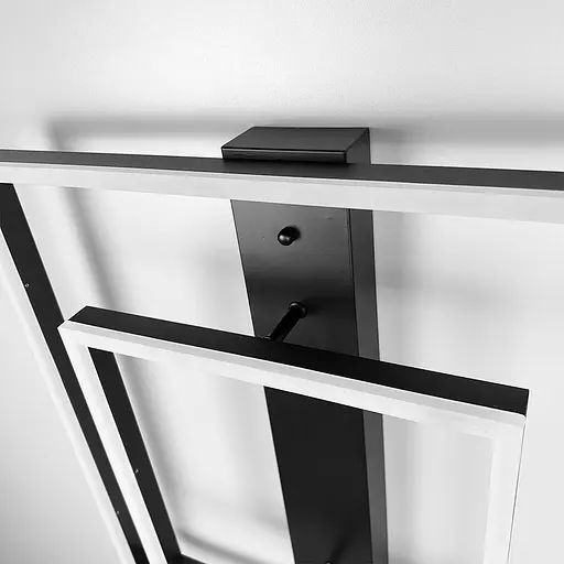 Сучасний LED-світильник у чорному корпусі із двох квадратів 50х50 см | Line F | Арт. 331-500 BK - фото 6