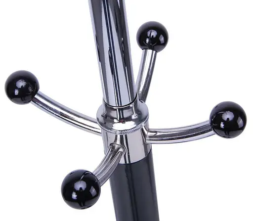 Вішалка для верхнього одягу AMF Аврора Y-318 чорна на 14 гачків  h180 см - фото 5