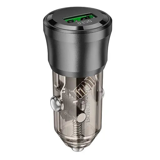 Адаптер автомобильный Borofone Noble single-port Car charger BZ23 | 1USB, 18W/3A, QC3.0 | - фото 1