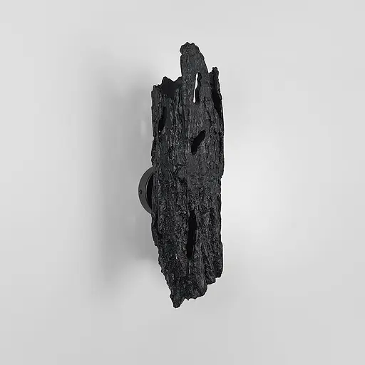 Оригінальне бра у вигляді кори дерева чорного кольору 34х10 см Арт. WS051/2 BK Line F - фото 7