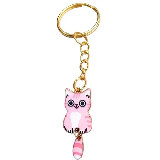 Брелок металевий Котик 7 см (В асортименті)