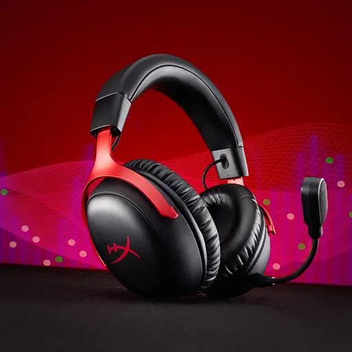 HyperX Гарнитура игровая Cloud III S, WL/USB-A/USB-C, черно-красный - фото 2