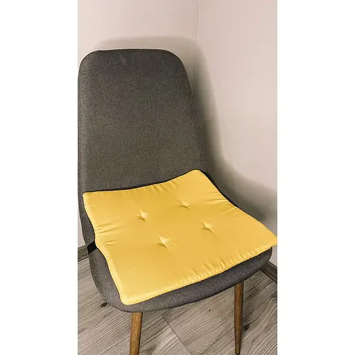 Водоотталкивающая подушка на стул Желтый однотон - фото 4
