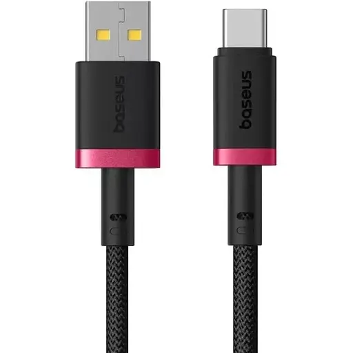 Кабель Baseus Dura Series Fast Charging Cable USB to Type-C 60W 2 м Червоний+чорний