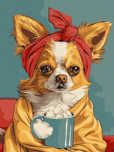 Набор для росписи по номерам Чудесный кофе, 30x40 см, КНО6626