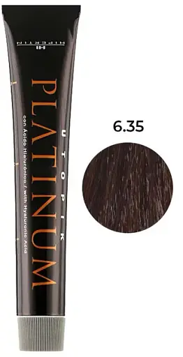 Професійна крем-фарба для волосся Hipertin Platinum 6.35 темний блонд золотисто-червоний 60 мл - фото 1
