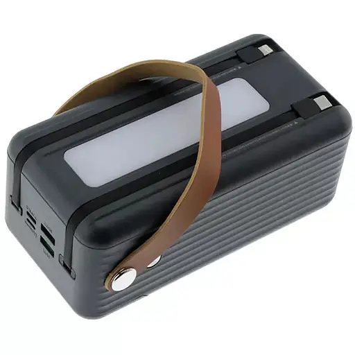 Павербанк Remax Lesu II Series RPP-565 / 60000мАг / до 22,5 Вт / USB-C+USB-A+Lightning / PD+QC / із вбудованими кабелями / Сірий - фото 2