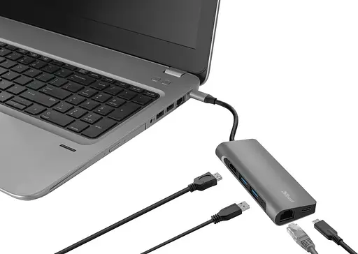 Trust USB-хаб DALYX 7-IN-1 USB-C ALUMINIUM - фото 4
