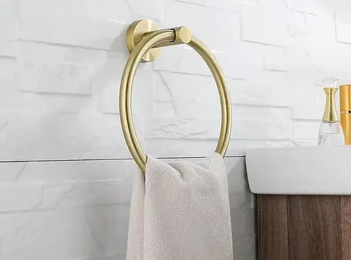 Тримач для рушника кільце Rea 332915B Mist 05 brushed gold REA-06905 Золотий - фото 4