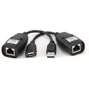 Подовжувач сигналу USB 1.1 по кручений парі Cablexpert Grey 2 шт. до 30 м активний (UAE-30M)