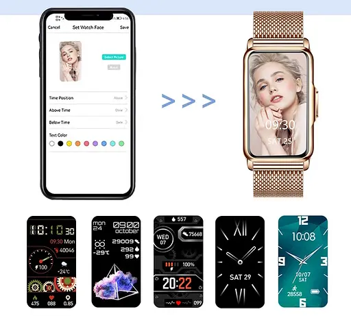 Часы Smart Mioband Nano+ Pink, 2 ремешка - фото 2
