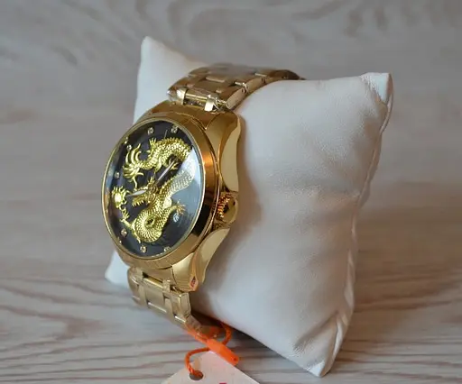 Чоловічий наручний годинник Skmei 9193 Дракон Чорний циферблат - фото 10