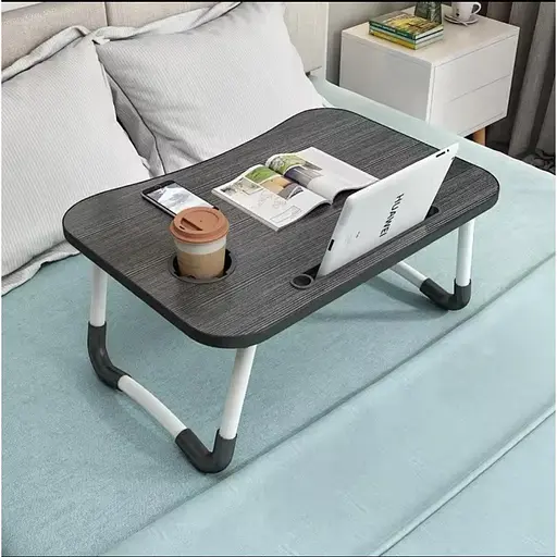 Складаний столик підставка для ноутбука Laptop table в ліжко з підстаканником в асортименті - фото 12