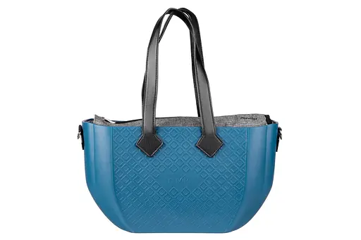 Сумка MyMia ручки эко-кожа, коврик, ремни для коляски, сине-черный Nuvita det0018663 - фото 3