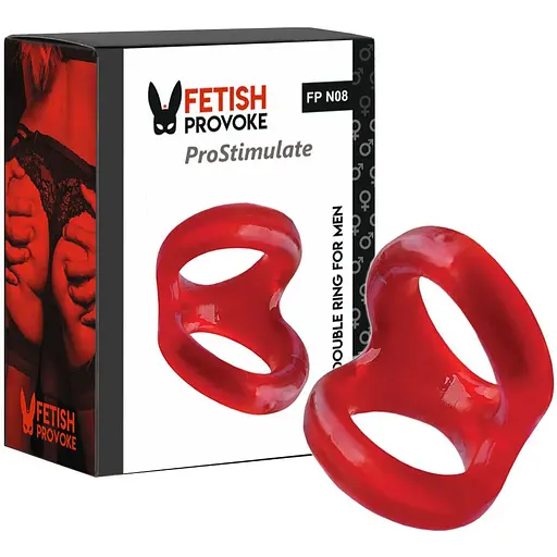 Еластичне кільце Fetish Provoke ProStimulate N08, 5.5 см червоне - фото 2