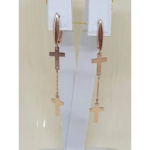 Золоті сережки-підвіски Платон. 1С275/00Б - фото 2